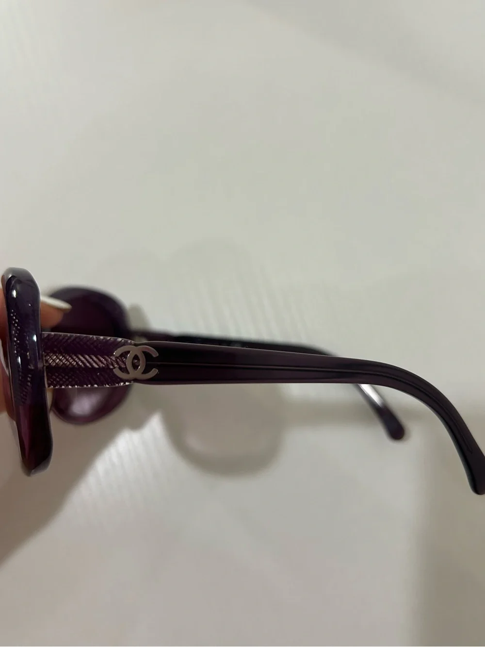 Vintage CHANEL Purple Frame Oversize Sunglasses, OS Made in Italy 5176-A